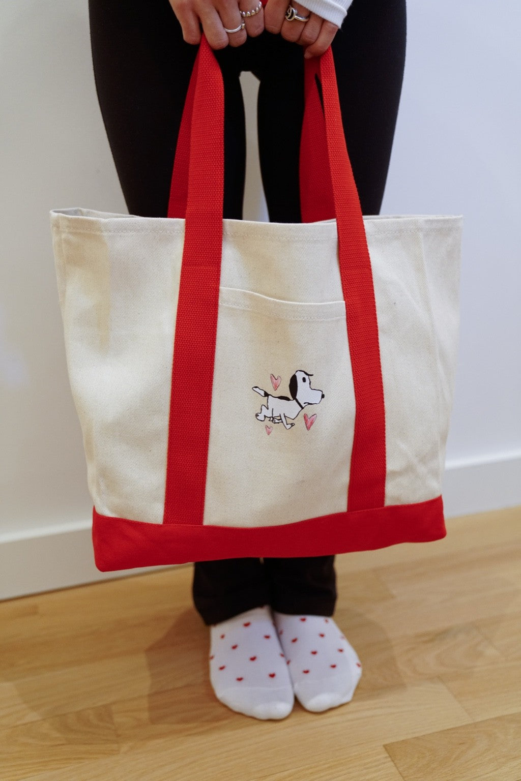 Snoopy X Hearts Tote Bag